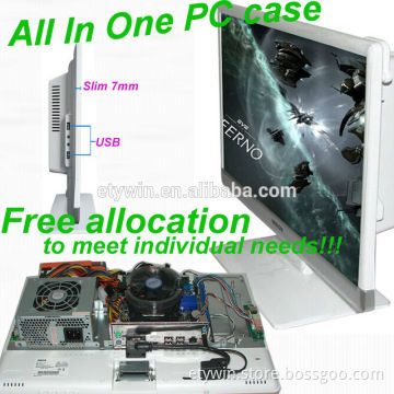 Wall mount available all in one pc built-in all in one pc case 21.5"LED monitor desktop computer without CPU